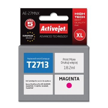 Activejet AE-27MNX Ink (replacement for Epson 27XL T2713; Supreme; 18 ml; magenta)
