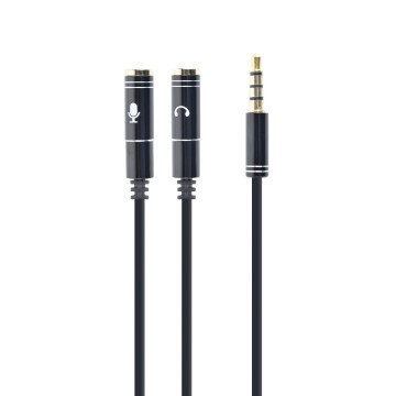 Gembird !Adapter audio microphon 3.5mm mini Jack/4PIN/0. audio cable 0.2 m 2 x 3.5mm Black Gembird !Adapter audio microphon 3.5mm mini Jack/4PIN/0. audio cable 0.2 m 2 x 3.5mm Black