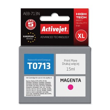 Activejet AEB-713N Ink (replacement for Epson T0713, T0893, T1003; Supreme; 15 ml; magenta)