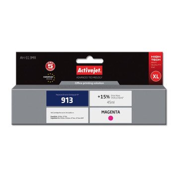 Activejet AH-913MR ink (replacement for HP 913 F6T78AE; Premium; 45 ml; magenta) Activejet AH-913MR ink (replacement for HP 913 F6T78AE; Premium; 45 ml; magenta)