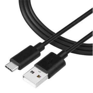 Tactical Smooth Thread Cable USB-A/USB-C  0.3m Black
