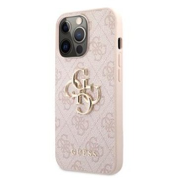 Guess PU 4G Metal Logo Case for iPhone 13 Pro Max Pink