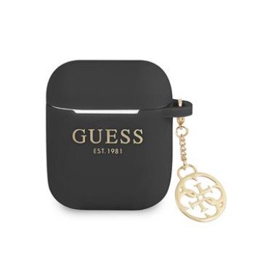Guess 4G Charm Silicone Case for AirPods 1/2 Black