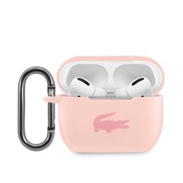 Lacoste Liquid Silicone Glossy Printing Logo Case for AirPods Pro Pink