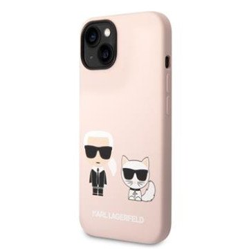 Karl Lagerfeld MagSafe Compatible Case Liquid Silicone Karl and Choupette for iPhone 14 Plus Pink Karl Lagerfeld MagSafe Compatible Case Liquid Silicone Karl and Choupette for iPhone 14 Plus Pink
