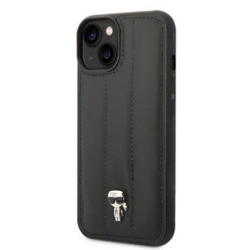 Karl Lagerfeld Quilted Puffy Ikonik Logo Case for iPhone 14 Plus Black