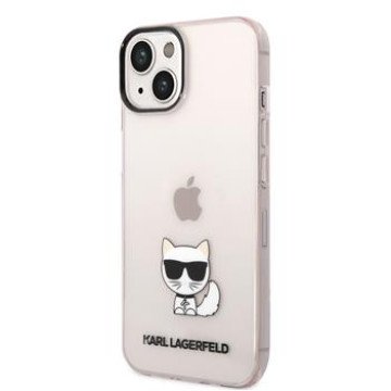 Karl Lagerfeld Choupette Logo Case for iPhone 14 Plus Pink Karl Lagerfeld Choupette Logo Case for iPhone 14 Plus Pink