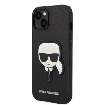 Karl Lagerfeld PU Saffiano Karl Head Case for iPhone 14 Plus Black