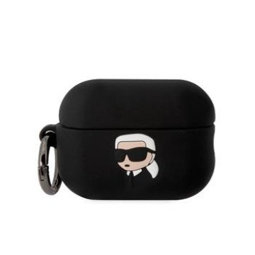 Karl Lagerfeld 3D Logo NFT Karl Head Silicone Case for AirPods Pro 2 Black