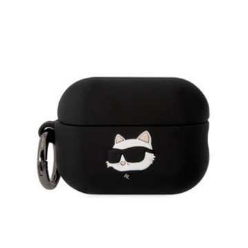Karl Lagerfeld 3D Logo NFT Choupette Head Silicone Case for AirPods Pro 2 Black