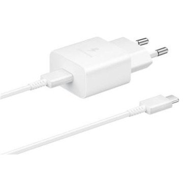 EP-T1510EWE + EP-DA705BWE Samsung 15W Travel Charger + USB-C/USB-C Data Cable White (OOB Bulk)
