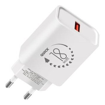 OBAL:ME Wall Charger USB-A 18W White OBAL:ME Wall Charger USB-A 18W White
