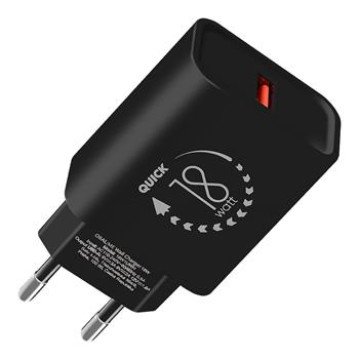 OBAL:ME Wall Charger USB-A 18W Black OBAL:ME Wall Charger USB-A 18W Black