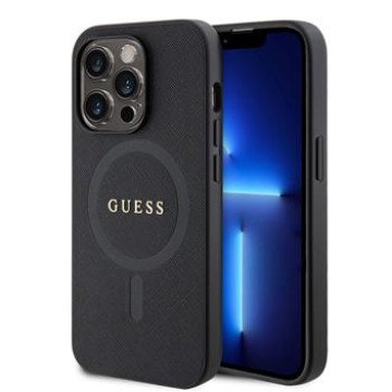 Guess PU Saffiano MagSafe Case for iPhone 15 Pro Max Black Guess PU Saffiano MagSafe Case for iPhone 15 Pro Max Black