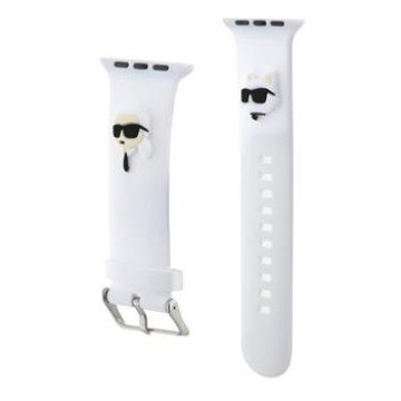 Karl Lagerfeld Karl and Choupette Head NFT Watch Strap for Apple Watch 42/44/45/46/49 White Karl Lagerfeld Karl and Choupette Head NFT Watch Strap for Apple Watch 42/44/45/46/49 White