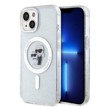 Karl Lagerfeld IML Glitter Karl and Choupette MagSafe Case for iPhone 15 Transparent Karl Lagerfeld IML Glitter Karl and Choupette MagSafe Case for iPhone 15 Transparent