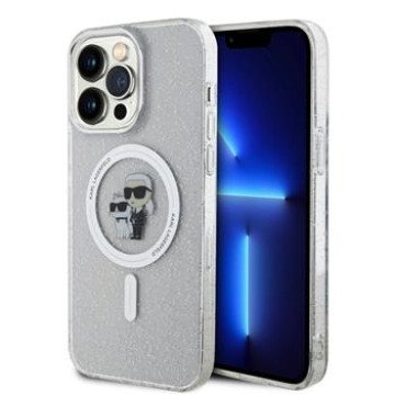 Karl Lagerfeld IML Glitter Karl and Choupette MagSafe Case for iPhone 15 Pro Max Transparent Karl Lagerfeld IML Glitter Karl and Choupette MagSafe Case for iPhone 15 Pro Max Transparent
