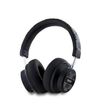 DKNY PU Leather Checkered Pattern Wireless Headphone Black
