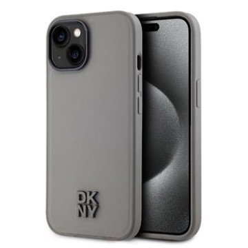 DKNY PU Leather Stack Logo Magsafe Case for iPhone 15 Grey DKNY PU Leather Stack Logo Magsafe Case for iPhone 15 Grey