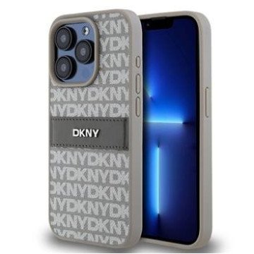 DKNY PU Leather Repeat Pattern Tonal Stripe Case for iPhone 14 Pro Max Beige DKNY PU Leather Repeat Pattern Tonal Stripe Case for iPhone 14 Pro Max Beige