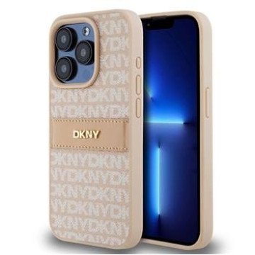 DKNY PU Leather Repeat Pattern Tonal Stripe Case for iPhone 14 Pro Max Pink DKNY PU Leather Repeat Pattern Tonal Stripe Case for iPhone 14 Pro Max Pink