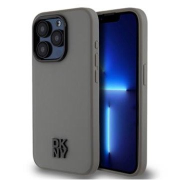 DKNY PU Leather Stack Logo Magsafe Case for iPhone 15 Pro Grey DKNY PU Leather Stack Logo Magsafe Case for iPhone 15 Pro Grey