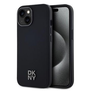 DKNY PU Leather Stack Logo Magsafe Case for iPhone 15 Black DKNY PU Leather Stack Logo Magsafe Case for iPhone 15 Black