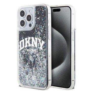 DKNY Liquid Glitter Arch Logo Case for iPhone 14 Pro Black