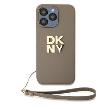 DKNY PU Leather Stack Logo Wrist Strap Case for iPhone 14 Pro Max Beige DKNY PU Leather Stack Logo Wrist Strap Case for iPhone 14 Pro Max Beige