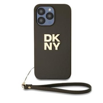 DKNY PU Leather Stack Logo Wrist Strap Case for iPhone 14 Pro Max Brown DKNY PU Leather Stack Logo Wrist Strap Case for iPhone 14 Pro Max Brown