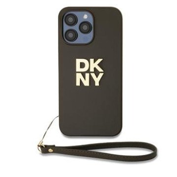 DKNY PU Leather Stack Logo Wrist Strap Case for iPhone 15 Pro Max Brown DKNY PU Leather Stack Logo Wrist Strap Case for iPhone 15 Pro Max Brown