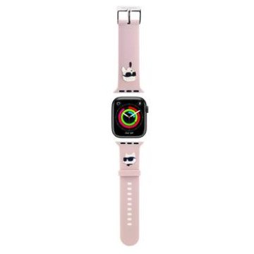 Karl Lagerfeld Karl and Choupette Head NFT Watch Strap for Apple Watch 42/44/45/46/49 Pink Karl Lagerfeld Karl and Choupette Head NFT Watch Strap for Apple Watch 42/44/45/46/49 Pink