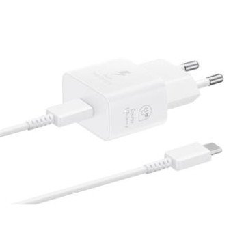 EP-T2510EWE + EP-DN980BWE Samsung USB-C 25W Travel Charger + USB-C Data Cable White (OOB Bulk)
