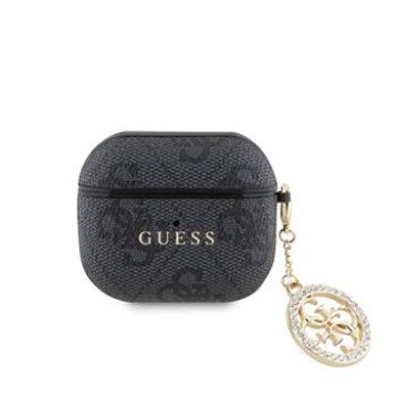 Guess 4G Script PC/PU Charm Case for AirPods 3 Black