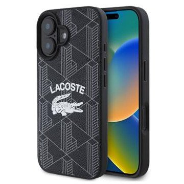 Lacoste Blend Monogram MagSafe Case for iPhone 16 Black