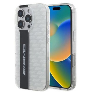 AMG Carbon Pattern Case for iPhone 16 Pro Max White