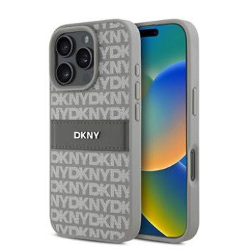 DKNY PU Leather Repeat Pattern Tonal Stripe Case for iPhone 16 Pro Max Beige DKNY PU Leather Repeat Pattern Tonal Stripe Case for iPhone 16 Pro Max Beige