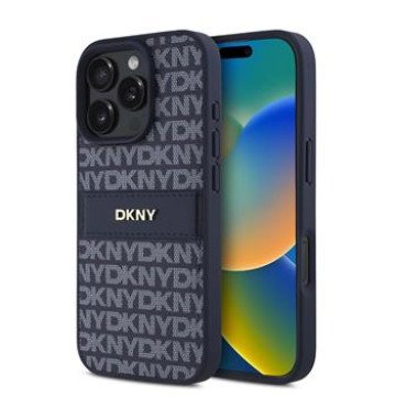 DKNY PU Leather Repeat Pattern Tonal Stripe Case for iPhone 16 Pro Max Blue DKNY PU Leather Repeat Pattern Tonal Stripe Case for iPhone 16 Pro Max Blue