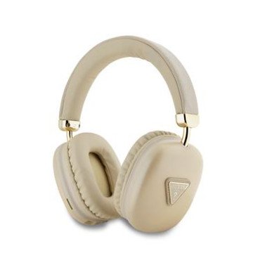 Guess Saffiano PU Leather Triangle Logo Wireless Headphone Gold Guess Saffiano PU Leather Triangle Logo Wireless Headphone Gold