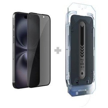 Nillkin Tempered Glass 0.25mm Guardian 2.5D for Apple iPhone 16 Black (with applicator)