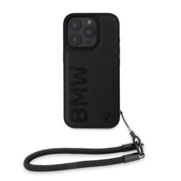BMW Leather Signature and Strap Case for iPhone 16 Pro Black BMW Leather Signature and Strap Case for iPhone 16 Pro Black