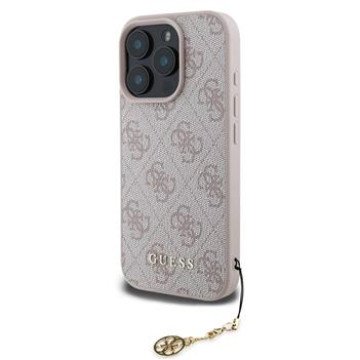 Guess 4G Charm Case for iPhone 16 Pro Tone on Tone Pink