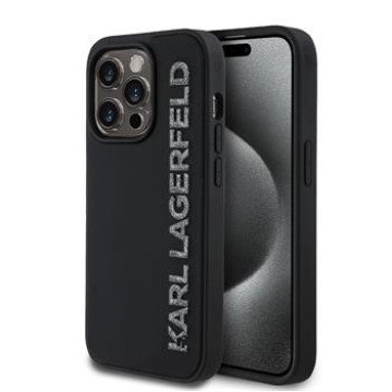 Karl Lagerfeld 3D Rubber Glitter Logo Case for iPhone 14 Pro Black Karl Lagerfeld 3D Rubber Glitter Logo Case for iPhone 14 Pro Black