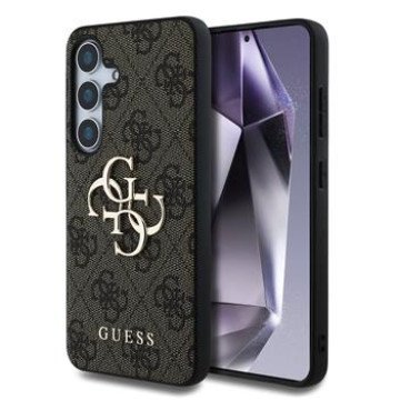 Guess PU 4G Metal Logo Case for Samsung Galaxy S25+ Brown