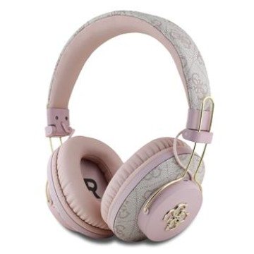 Guess PU 4G Metal Logo ENC Wireless Headphone Pink