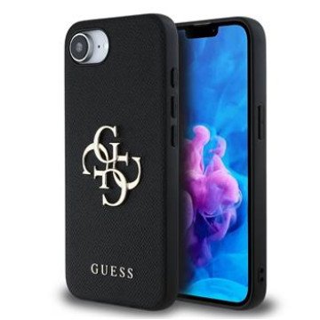 Guess PU Grained 4G Metal Logo Case for iPhone 16e/17e Black Guess PU Grained 4G Metal Logo Case for iPhone 16e/17e Black