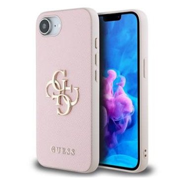 Guess PU Grained 4G Metal Logo Case for iPhone 16e/17e Pink Guess PU Grained 4G Metal Logo Case for iPhone 16e/17e Pink