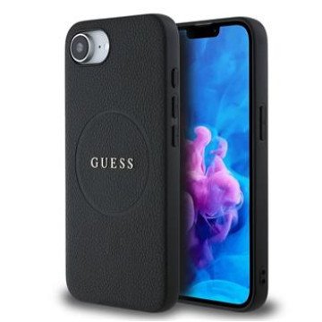 Guess PU Grained Classic Logo MagSafe Case for iPhone 16e/17e Black Guess PU Grained Classic Logo MagSafe Case for iPhone 16e/17e Black