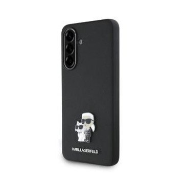 Karl Lagerfeld PU Saffiano Metal Karl and Choupette Case for Samsung Galaxy A56 Black