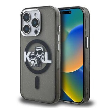 Karl Lagerfeld IML Glitter Karl and Choupette Sketch MagSafe Case for iPhone 15 Pro Black Karl Lagerfeld IML Glitter Karl and Choupette Sketch MagSafe Case for iPhone 15 Pro Black